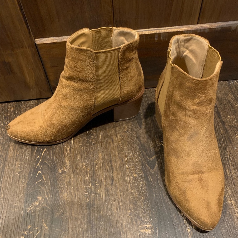 Brown Suede Booties